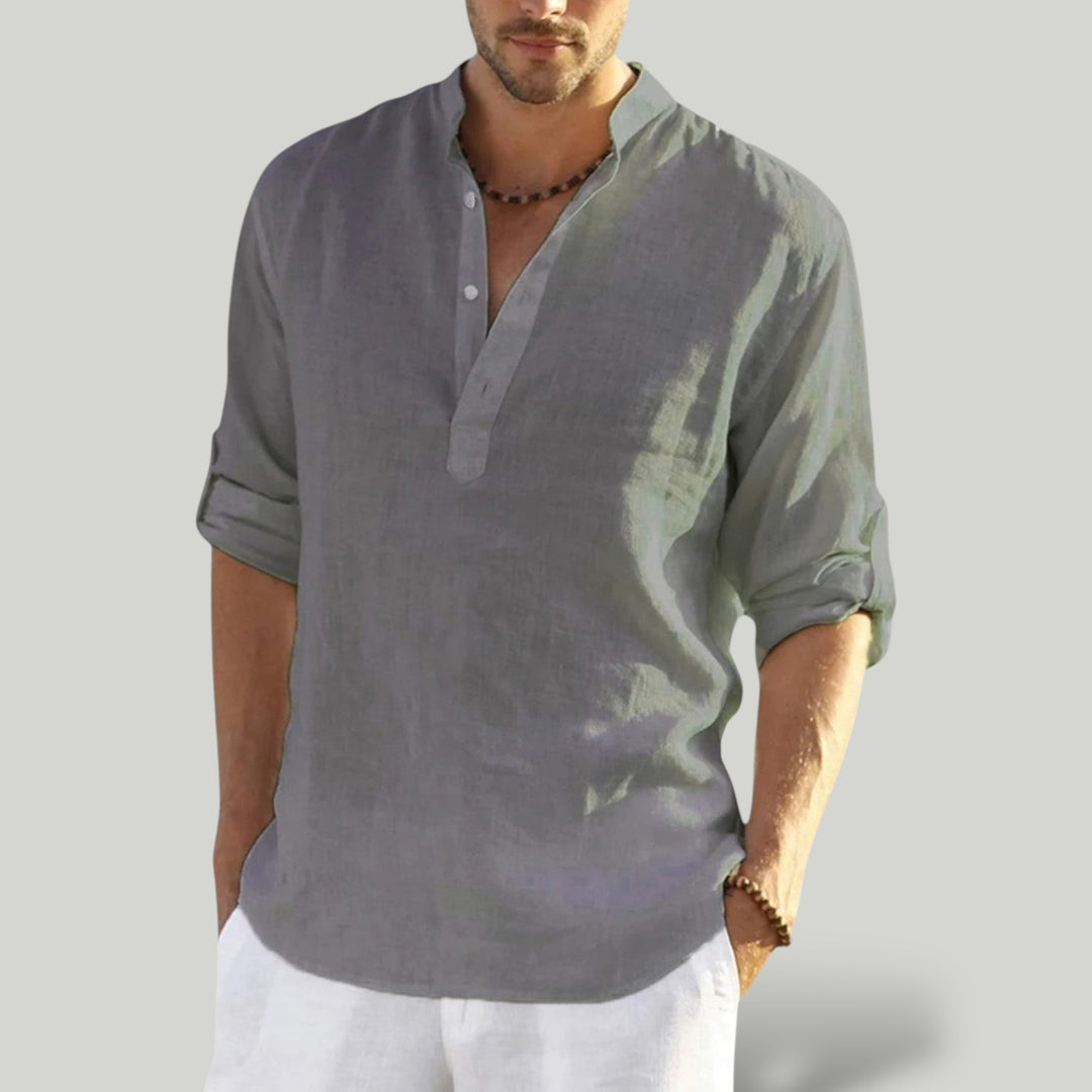 Ravanti | Men's Lightweight Long Sleeve Linen Shirt