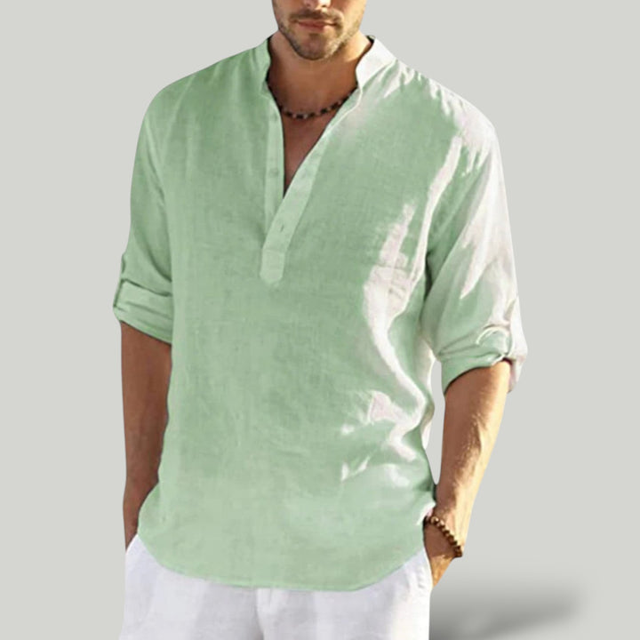 Ravanti | Men's Lightweight Long Sleeve Linen Shirt