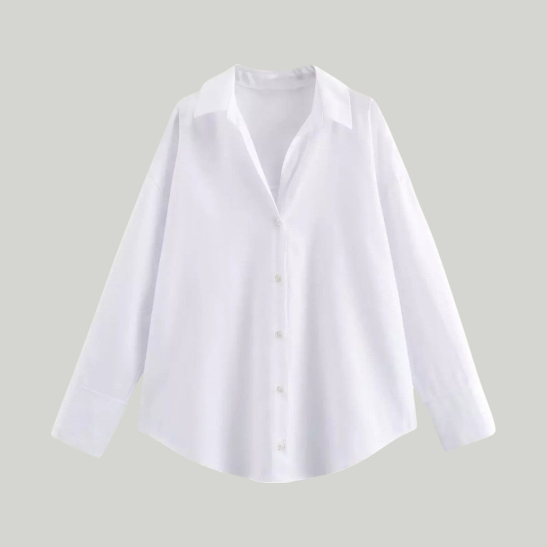 Ravanti | Women's Long-Sleeve Oxford Cotton Blouse