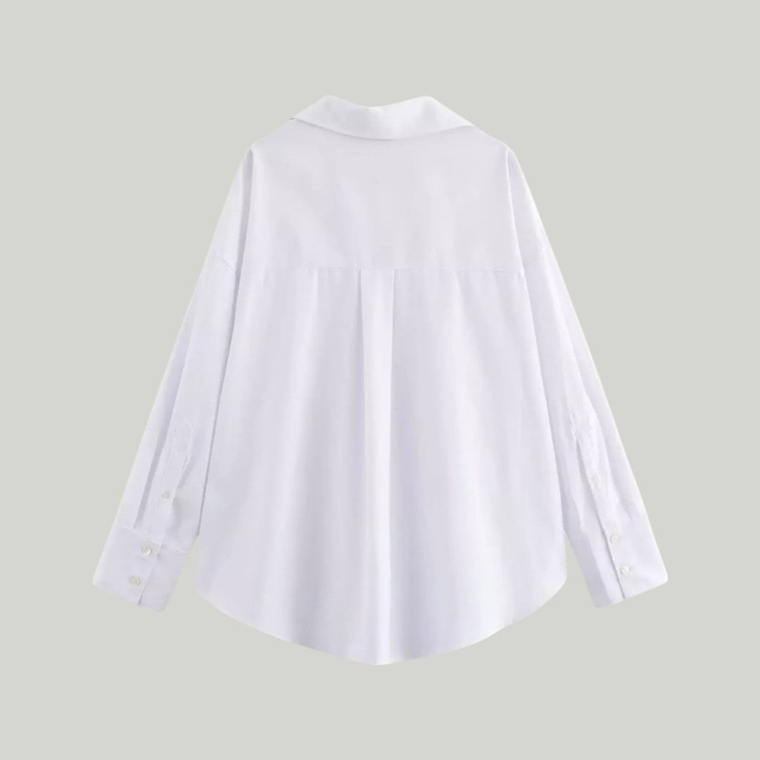 Ravanti | Women's Long-Sleeve Oxford Cotton Blouse