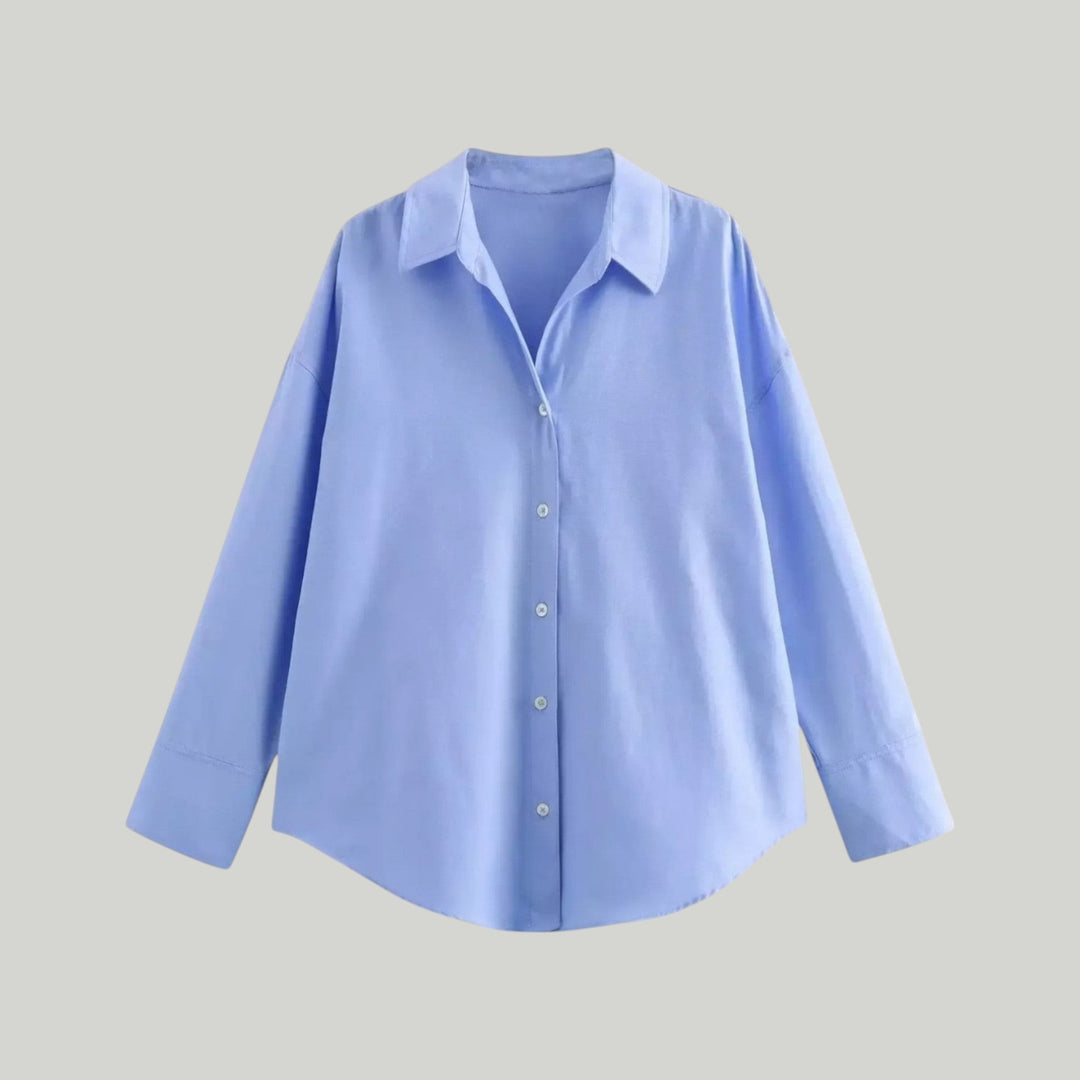 Ravanti | Women's Long-Sleeve Oxford Cotton Blouse