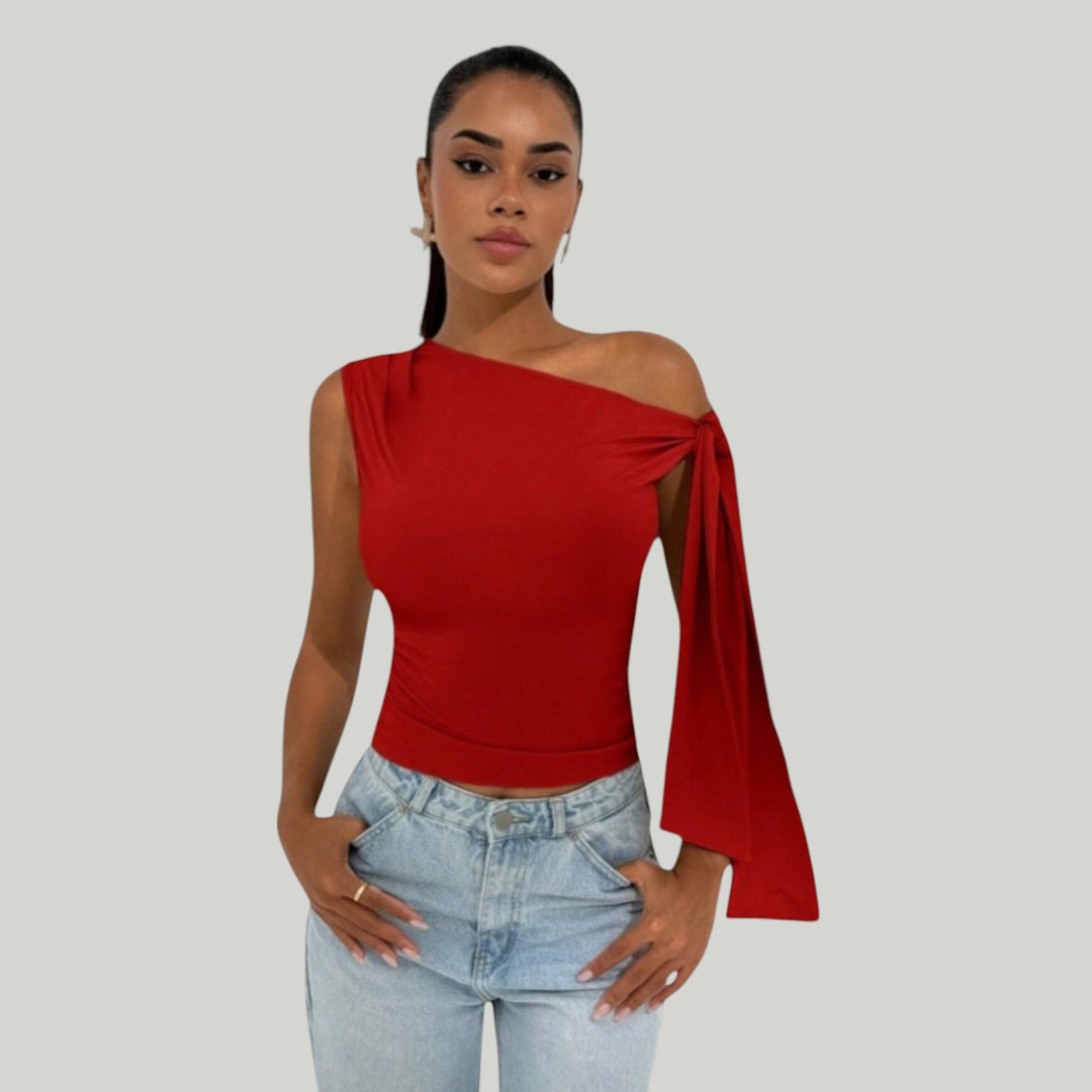 Ravanti | Women's Elegant Tie Shoulder Blouse