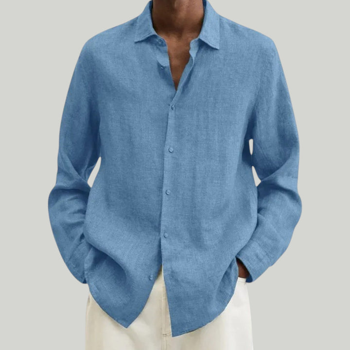 Ravanti | Men's Oversized Cotton Linen Breathable Shirt