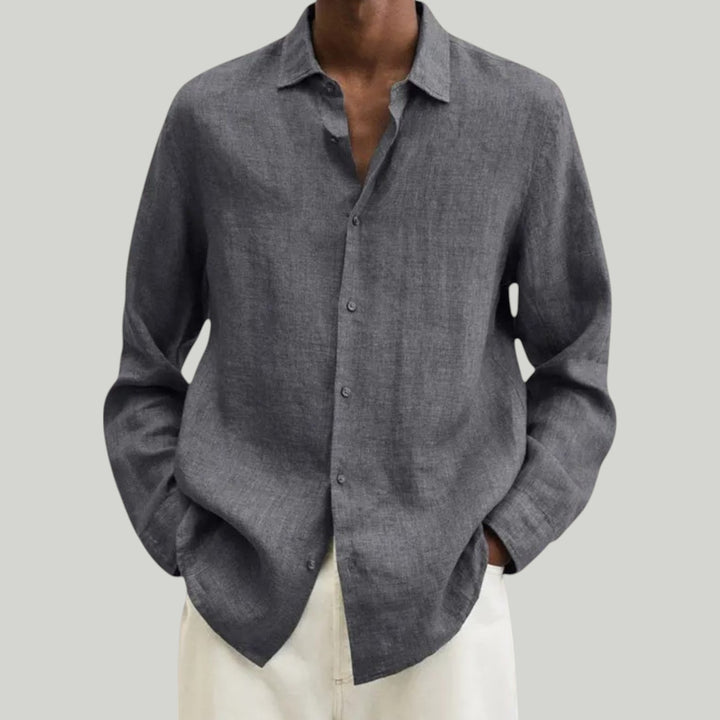 Ravanti | Men's Oversized Cotton Linen Breathable Shirt