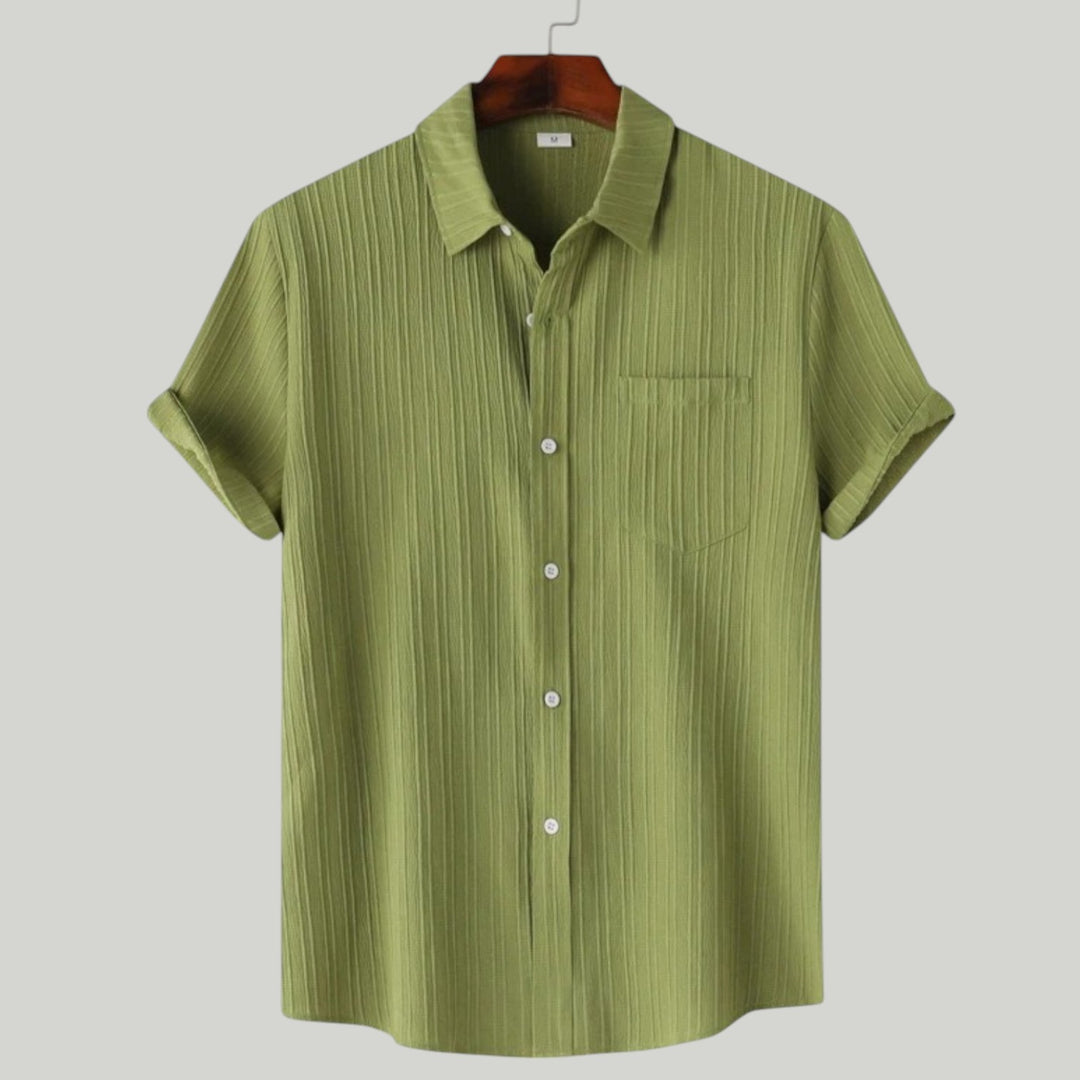 Ravanti | Men’s Textured Linen Button-Down Shirt