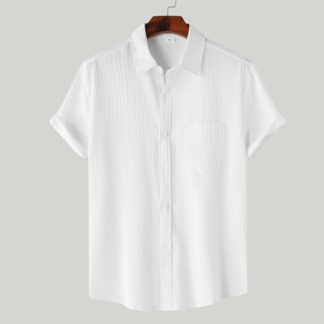 Ravanti | Men’s Textured Linen Button-Down Shirt