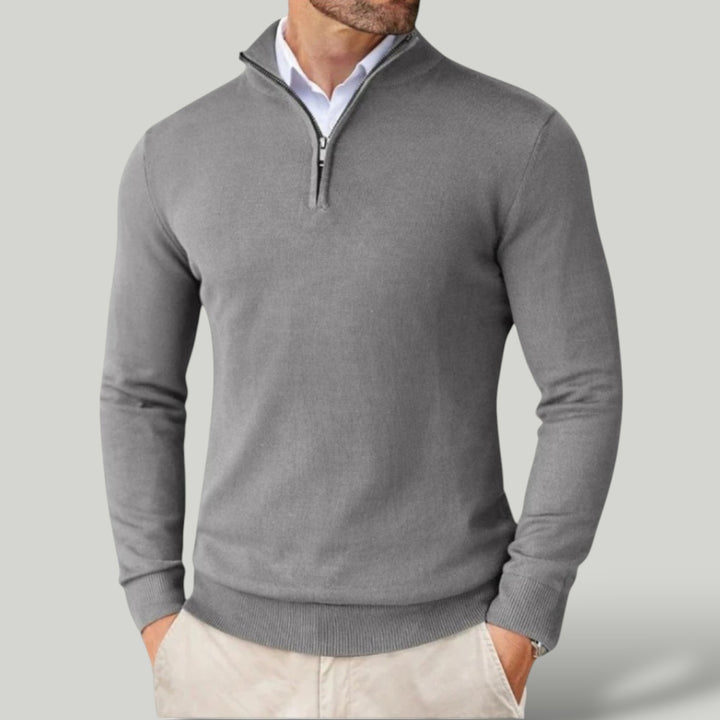 Ravanti | Men's Premium Cashmere Half-Zip Business Sweater