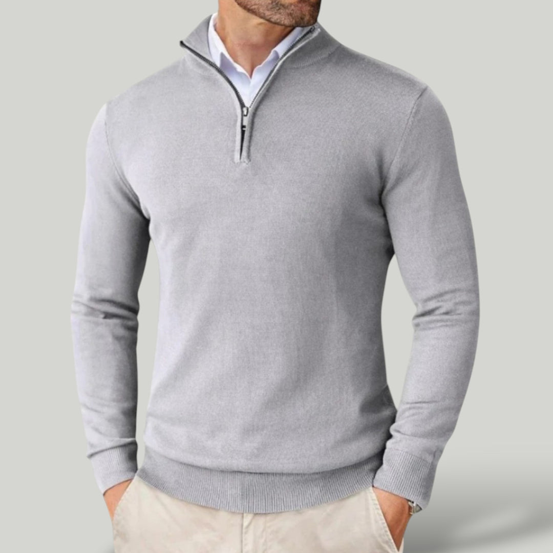 Ravanti | Men's Premium Cashmere Half-Zip Business Sweater