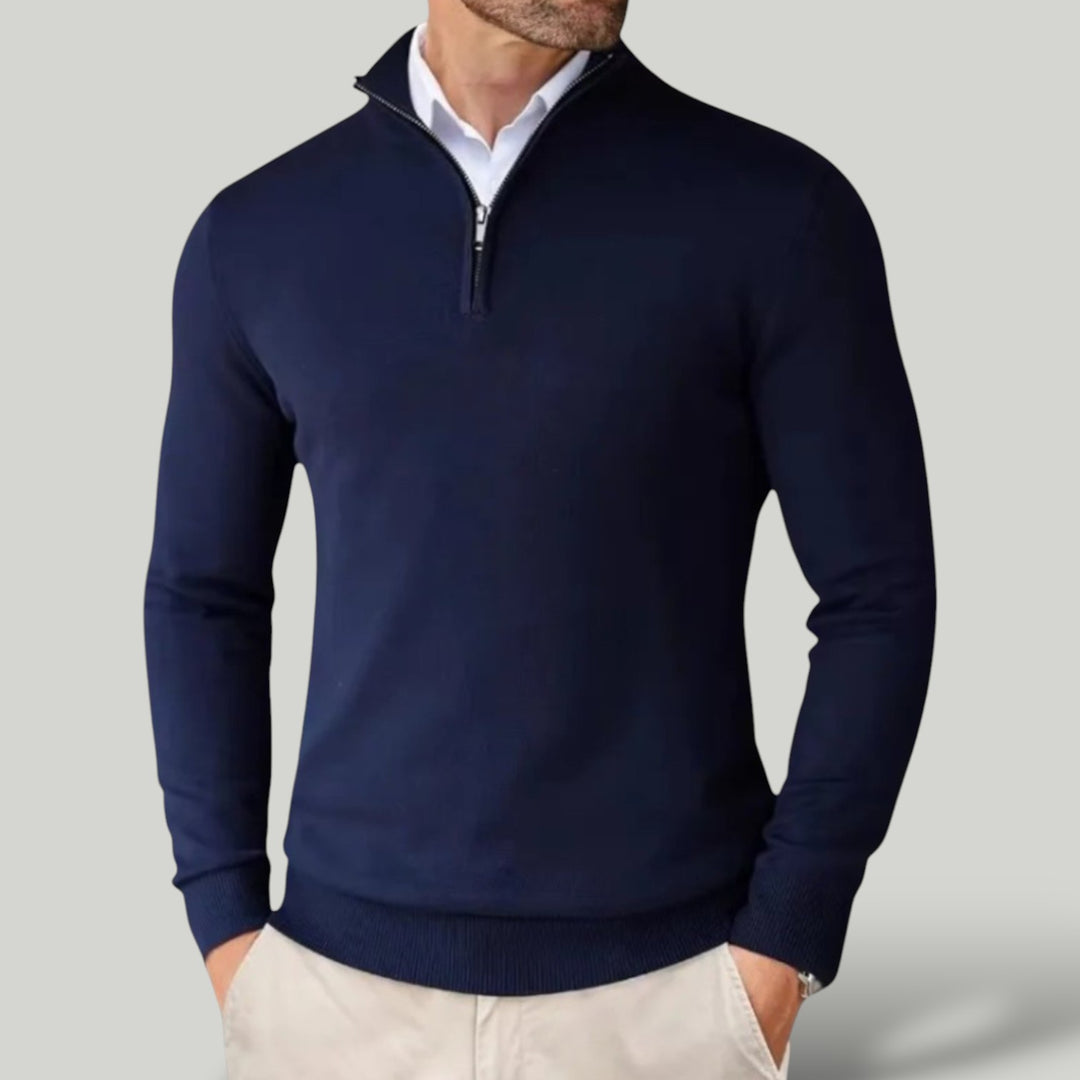 Ravanti | Men's Premium Cashmere Half-Zip Business Sweater