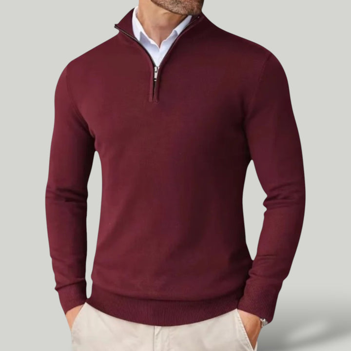 Ravanti | Men's Premium Cashmere Half-Zip Business Sweater