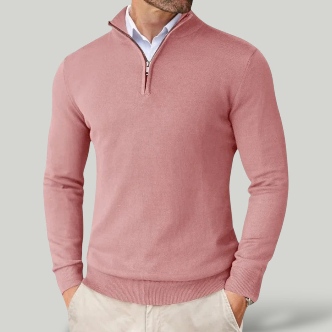 Ravanti | Men's Premium Cashmere Half-Zip Business Sweater