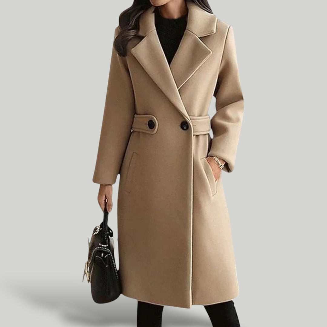 Ravanti | Women's Elegant Wool Winter Coat Belt