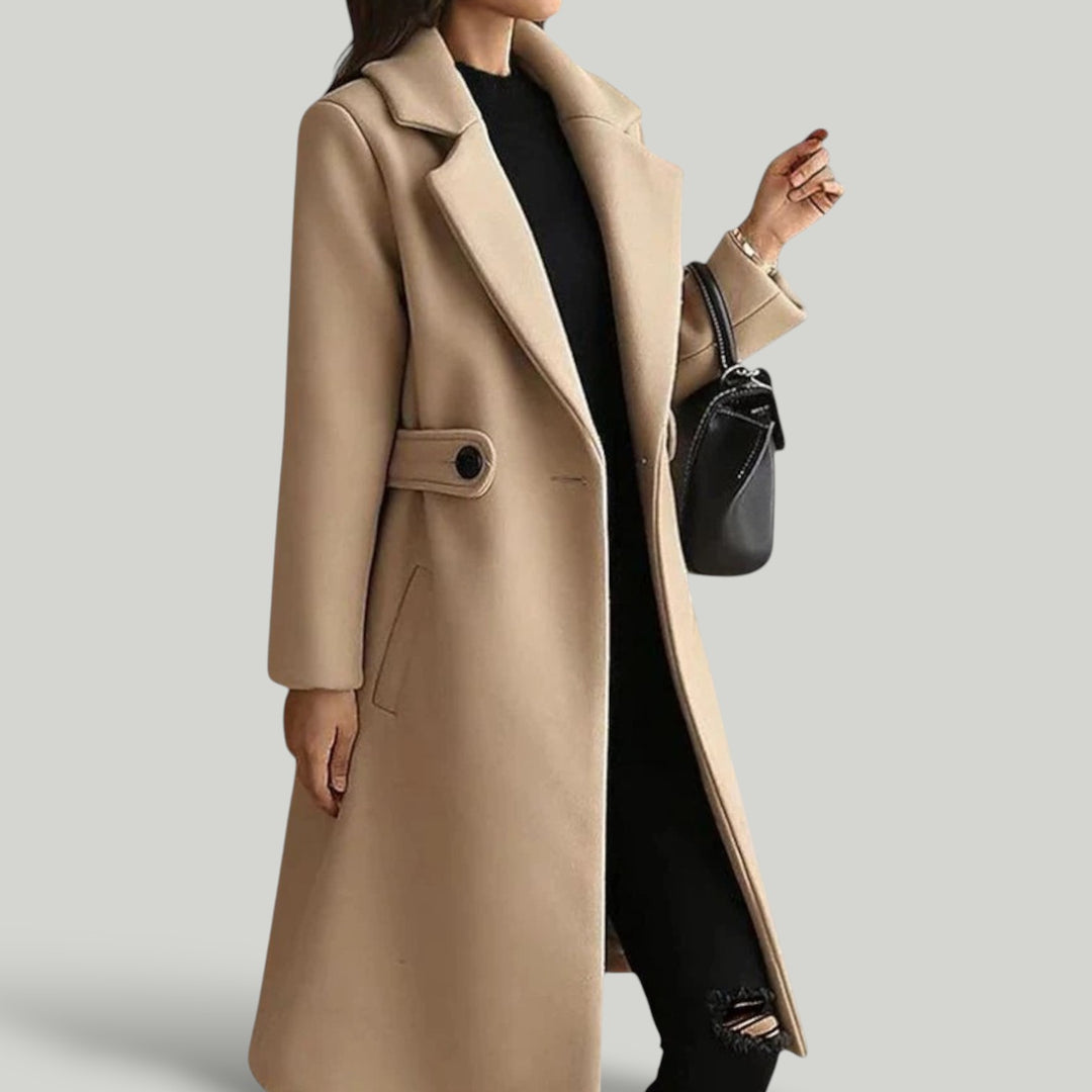 Ravanti | Women's Elegant Wool Winter Coat Belt