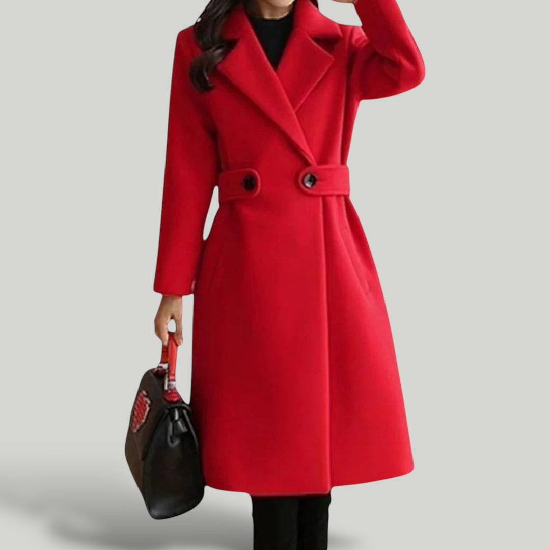 Ravanti | Women's Elegant Wool Winter Coat Belt