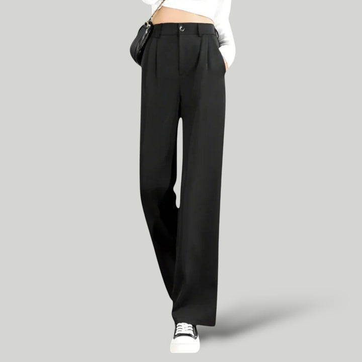 Ravanti | Women's High Waisted Wide Leg Trousers