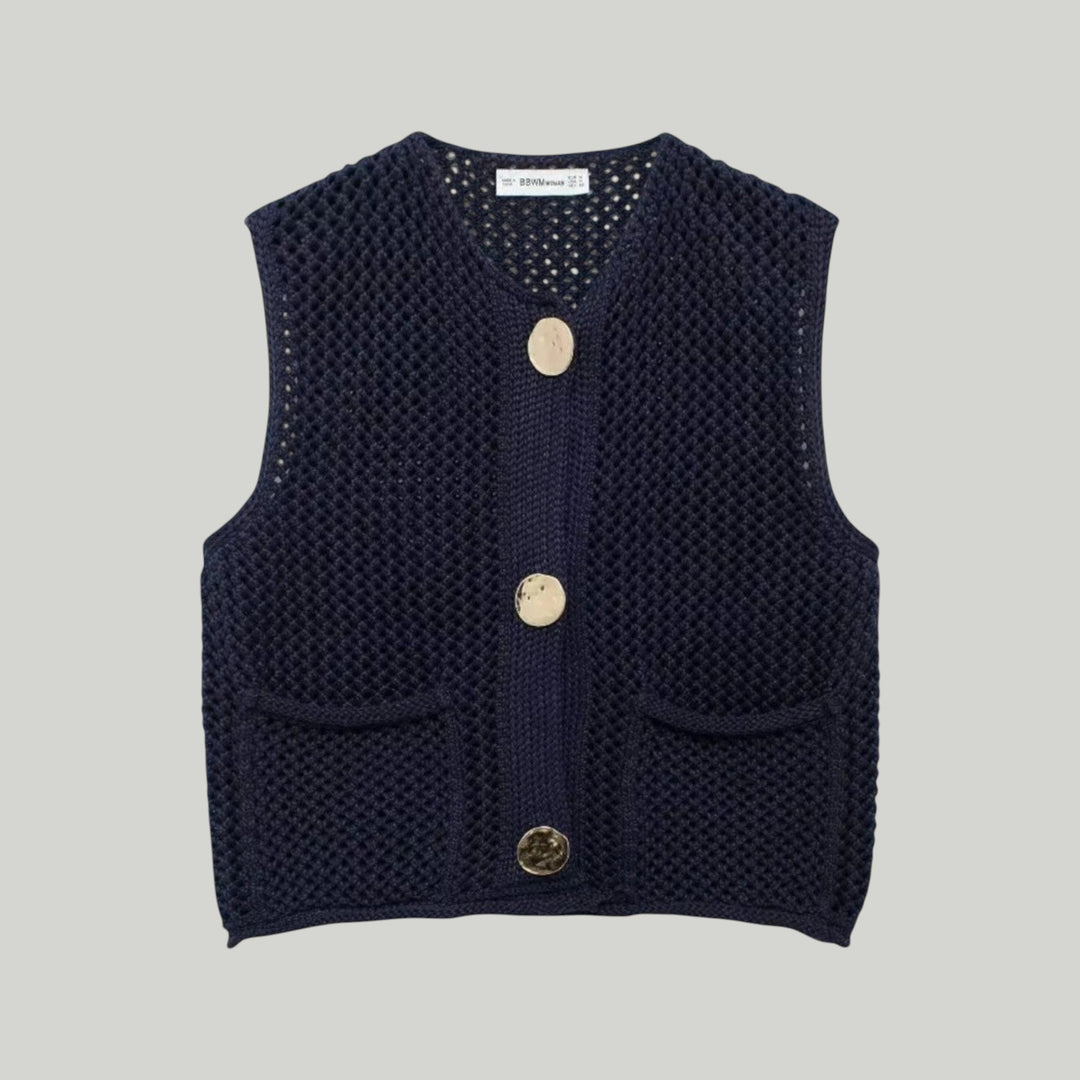 Ravanti | Women's Chunky Knit Cardigan Vest