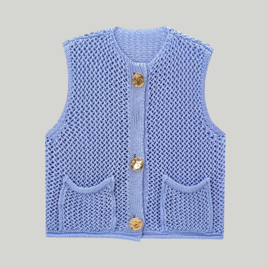 Ravanti | Women's Chunky Knit Cardigan Vest