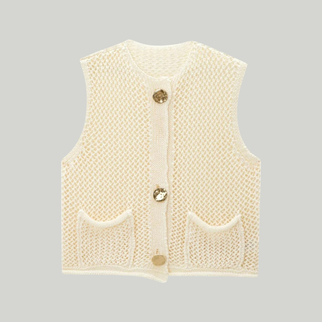 Ravanti | Women's Chunky Knit Cardigan Vest