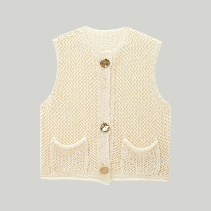 Ravanti | Women's Chunky Knit Cardigan Vest