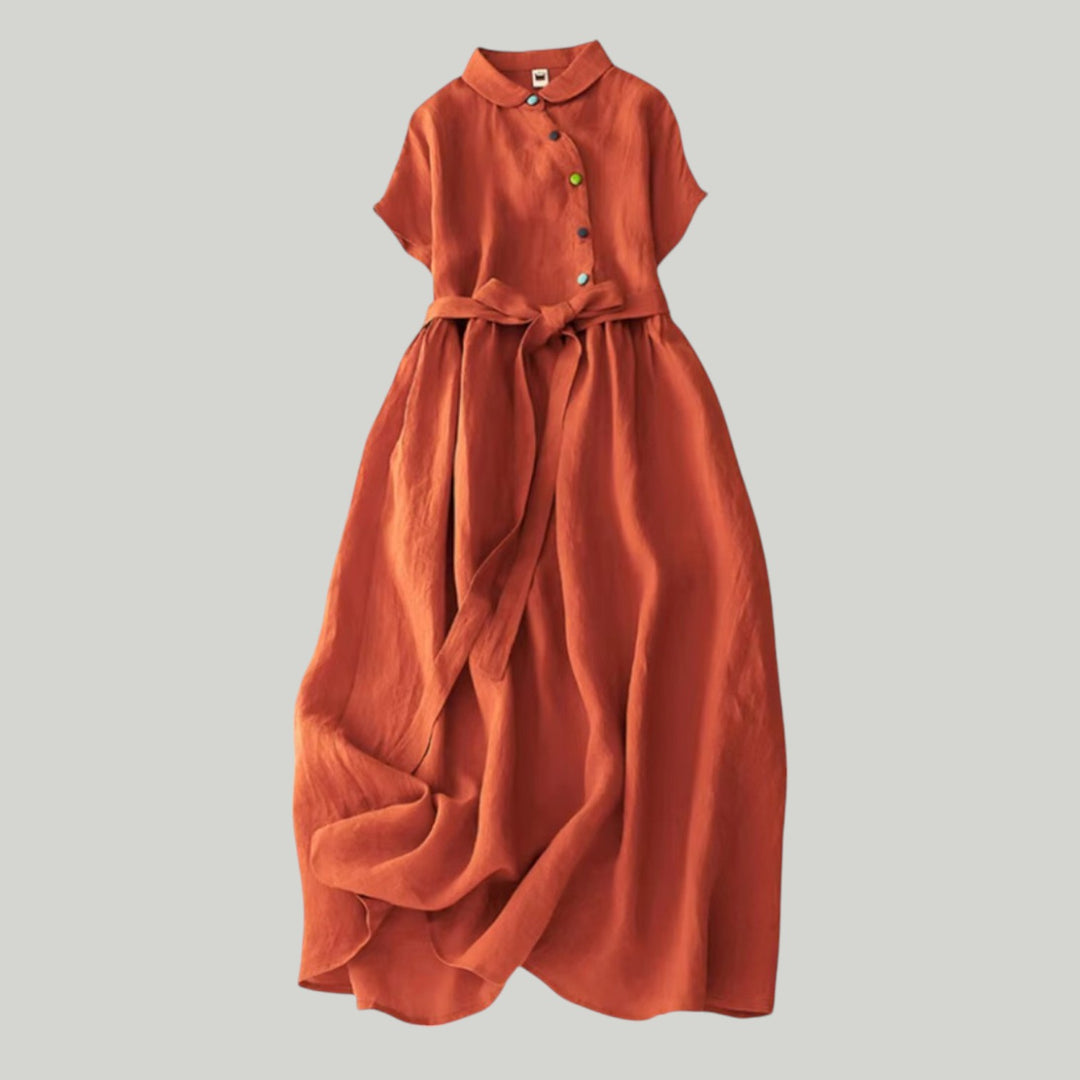 Ravanti | Women's Maxi Linen Dress Literary Style