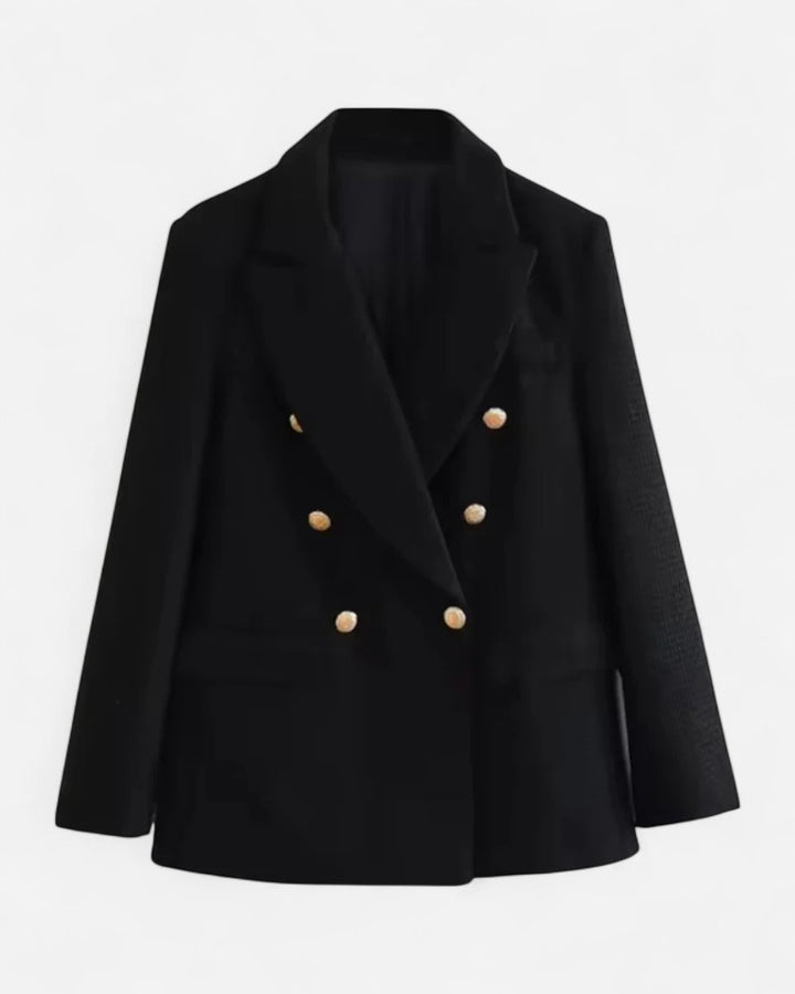 Blazer donna in tessuto tweed leggero