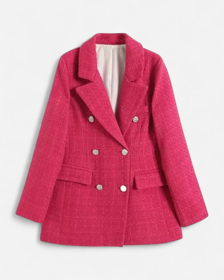 Blazer donna in tessuto tweed leggero